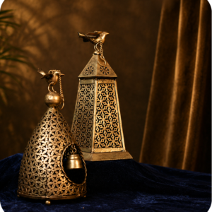 Vintage Bird Lantern Décor Set