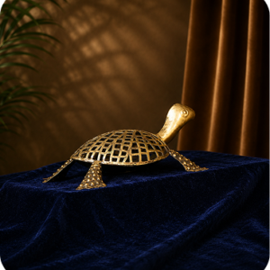 Golden Tortoise Decorative Showpiece
